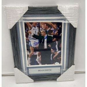 Dean Smith Signed Photo Professionally Framed UNC Tar Hills JSA COA